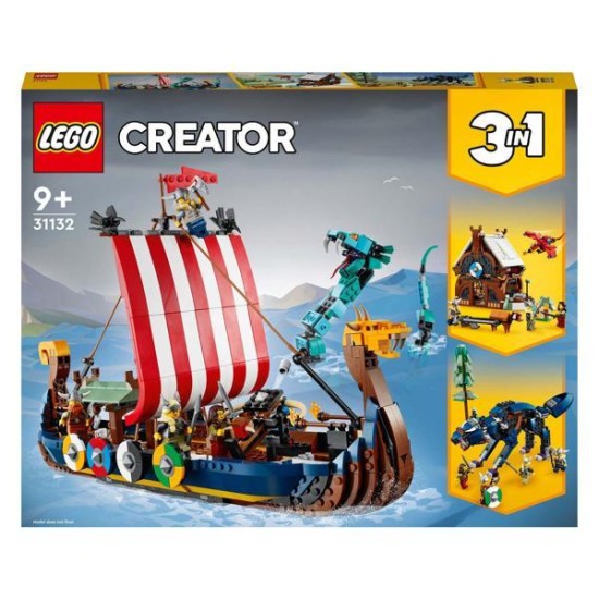 Lego Creator 31132 Viking Schip En De Midgard Slang