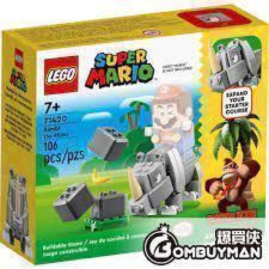 Lego Super Mario 71420 Uitbreidingsset: Rambi De Shoorn
