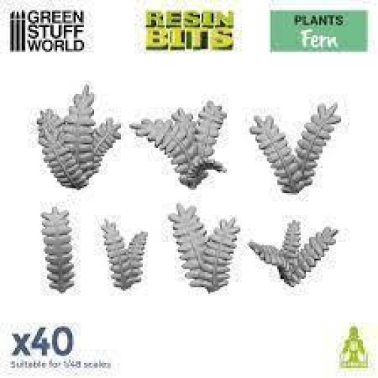 3D Printed Set - Fern Leaves