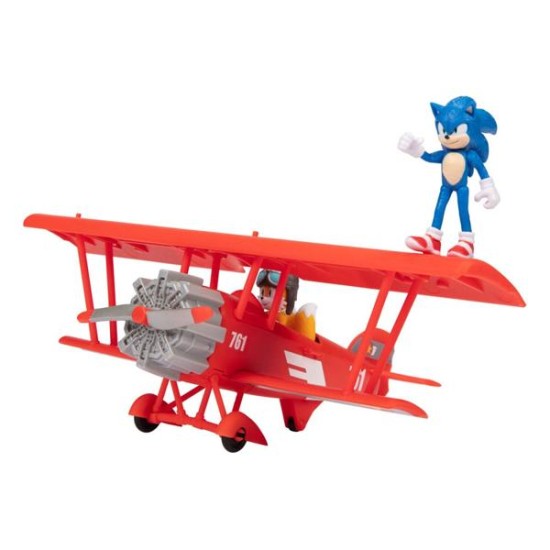 Sonic The Hedgehog Action Figures Sonic The Movie 2 Sonic  And  Tails In Plane 6 Cm