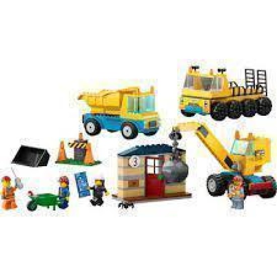 Kiepwagen En Bouwtruck Met Sloopkraan Lego