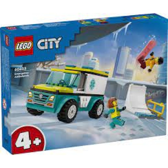 Emergency Ambulance And Snowboarder Lego (60403)