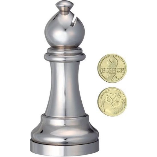 Cast Chess Bishop -Silver Color-