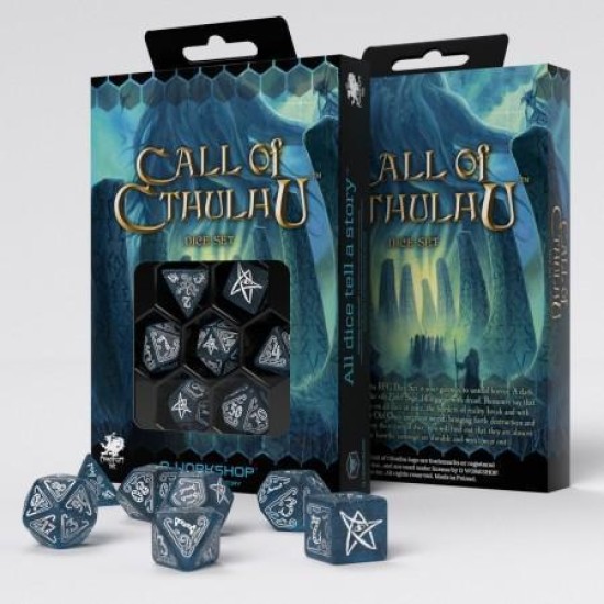 Call Of Cthulhu Dice Set Abyssal  And  White (7)