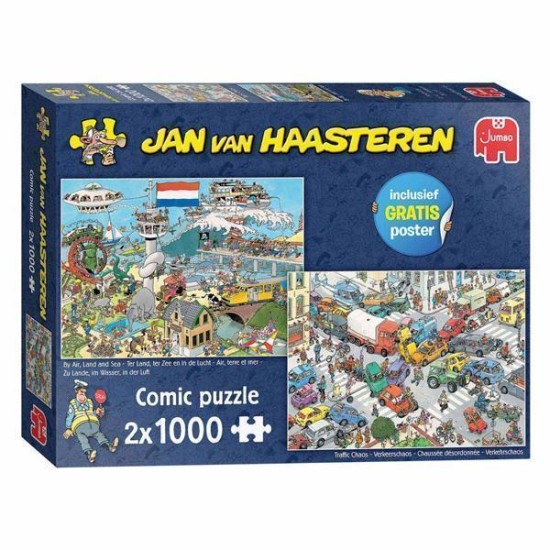Jan Van Haasteren Legpuzzel - Traffic Chaos 2X1000St.
