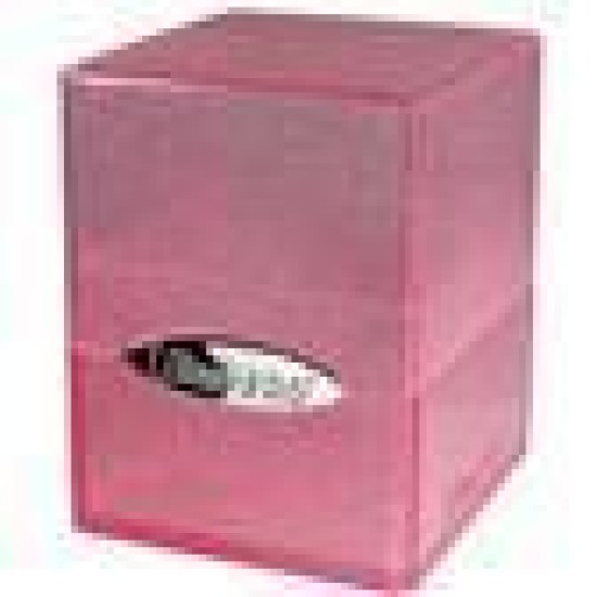 Deckbox Satin Cube Glitter Pink
