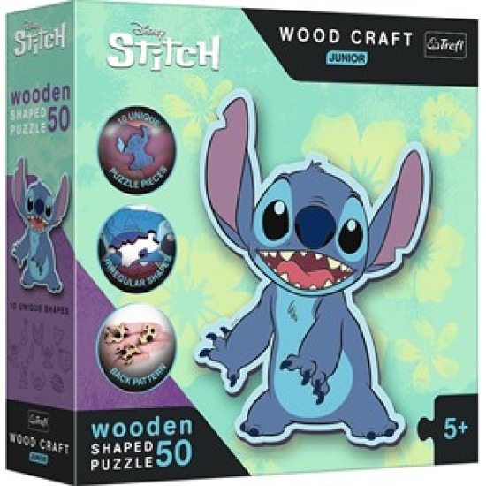 Trefl - Puzzles - Wood Craft Junior - Lilo & Stitch / Disney Lilo & Stitch_Fsc Mix 70%