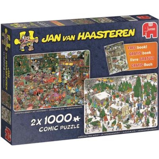 Jan Van Haasteren - Weihnachtsgeschenk - 2X 1000 Teile