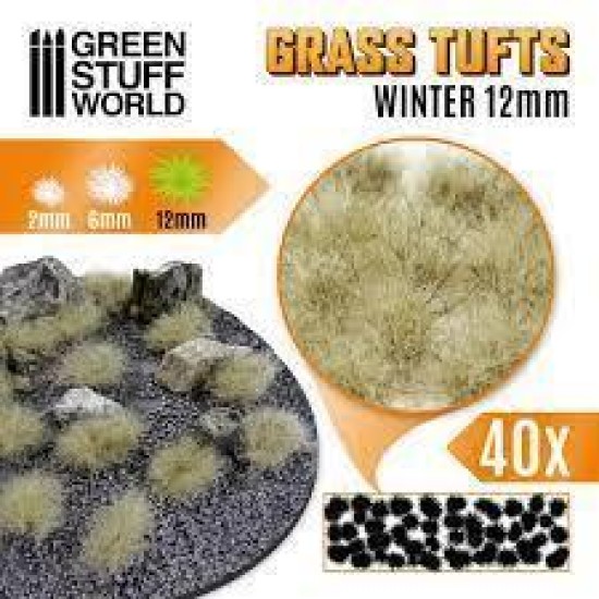 Grass Tufts - 12Mm Self-Adhesive - Winter