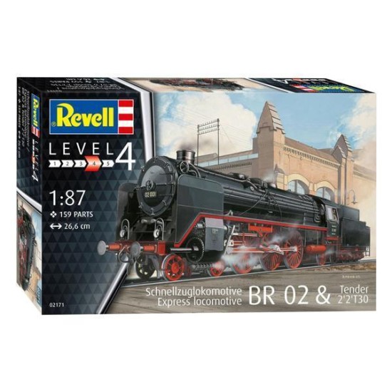 Express Locomotive Br02 & Tender 2'2' T30 Revell Modelbouwpakket
