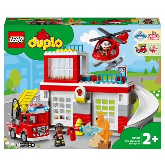 Brandweerkazerne En Helikopter Lego Duplo