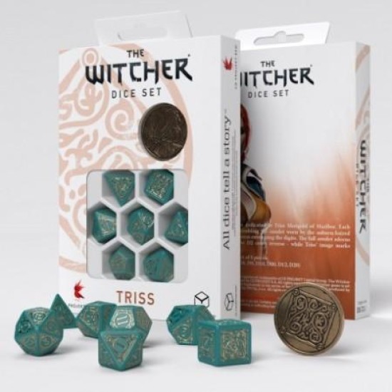 The Witcher Dice Set - Triss - The Beautiful Healer (7 Stukjes  And  Coin)