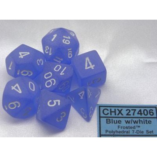 Dice Set Frost Poly Blue-White (7)