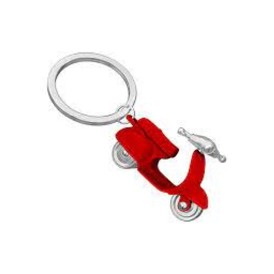 Bright Red Scooter Keyring
