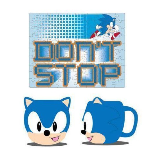 Sonic The Hedgehog Mug  And  Jigsaw Puzzle Set Sonic