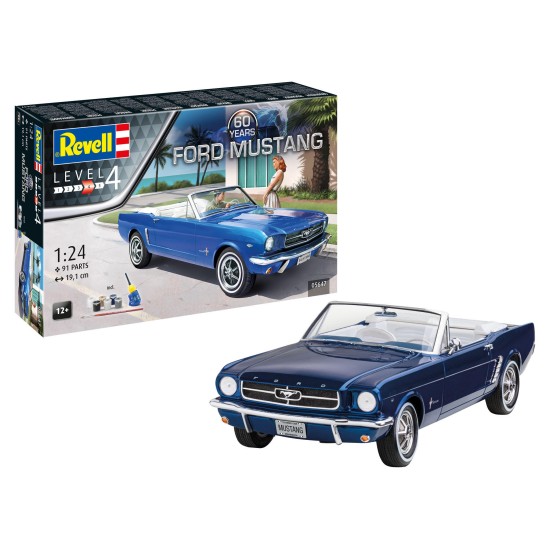 Cadeauset 60Th Anniversary Of Ford Mustang  Revell Modelbouwpakket Met Basisaccessoires