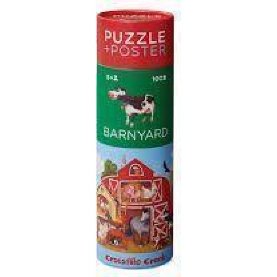 100 Pc Puzzle & Poster/Barnyard (New)