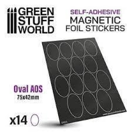 Oval Magnetic Sheet Self-Adhesive - 75X42Mm
