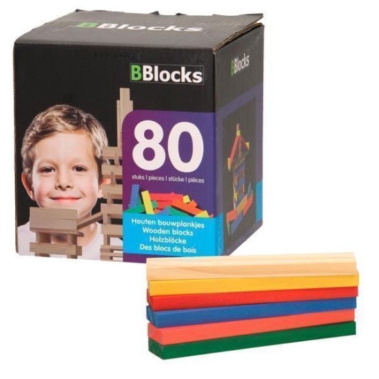 Bblocks Bouwplankjes Kleur 80Dlg.