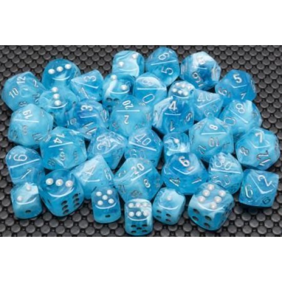 Dice Set Luminary Sky With Silver D6 (36)