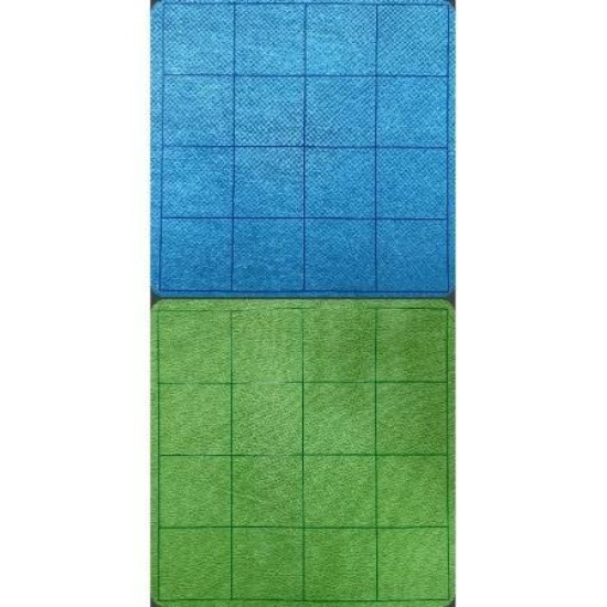 Reversible Megamat 1 Inch Squares Blauw-Groen