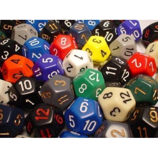 Dice Bag Of 50 Loose Opa Polyhedral D12
