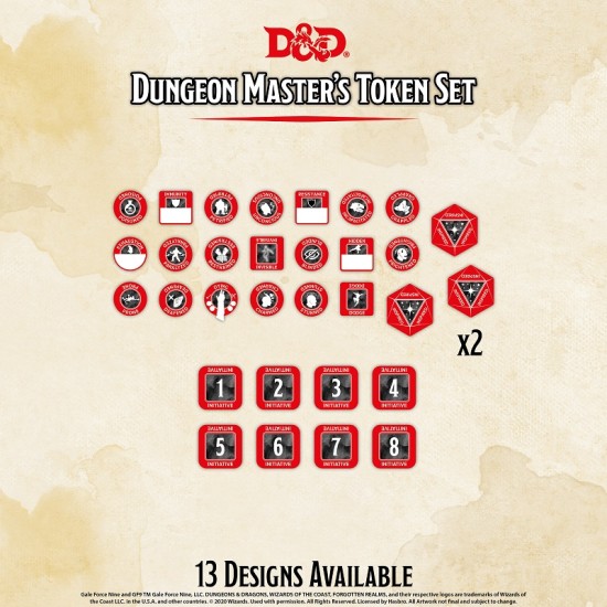 Dungeons And Dragons 5Th Dungeon Master Token Set (46  And  8 Initiave)
