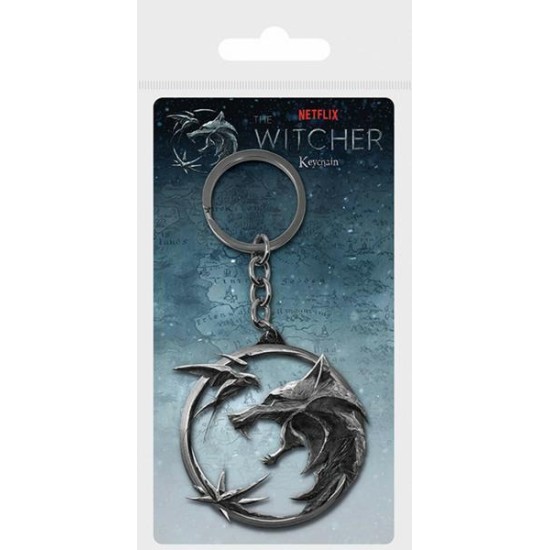 The Witcher: Wolf Swallow Star Metal Keychain