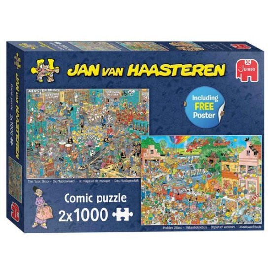 Jan Van Haasteren Legpuzzel - Muziekwinkel En Vakantiekriebels 1000St.