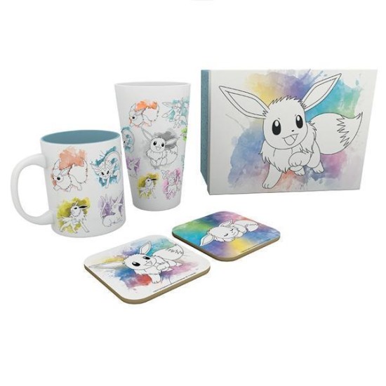 Pokemon - Pck Glass Xxl + Mug + 2 Coasters Eevee