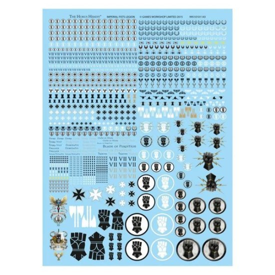 Imperial Fists Legion Transfer Sheet ---- Webstore Exclusive