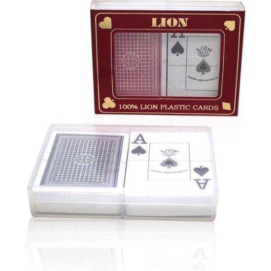 Poker Speelkrt.set Gr.index100% Plast.li
