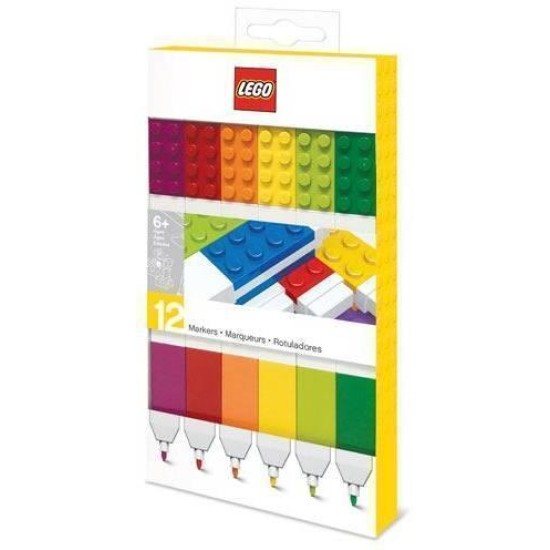 Lego Felt Tip Pens Set 12-Pieces Bricks