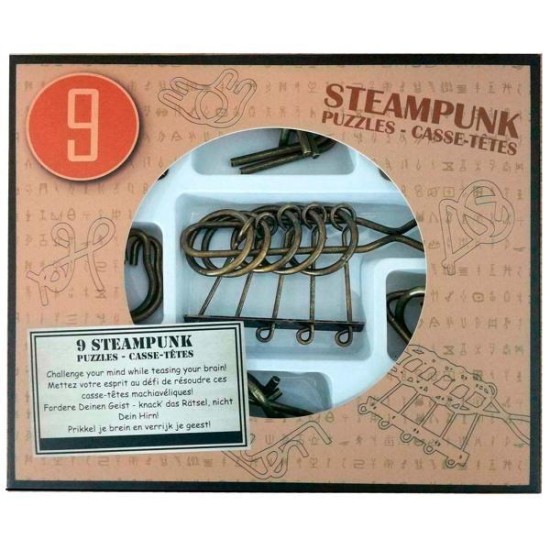 Steampunk Breinpuzzels Bruin 9St.