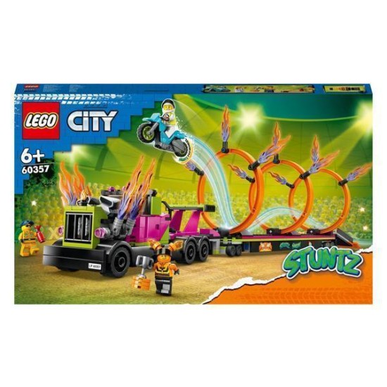 Lego City 60357 Stunttruck  And  Ring Of Fire-Uitdaging