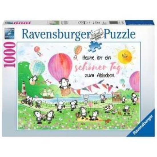 Ravensburger Puzzle - Sheepworld: Ein Schoner Tag Zum Abheben - 1000Pc - De/En