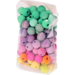 120 Small Pastel Wooden Beads 120 Small Pastel Wooden Beads