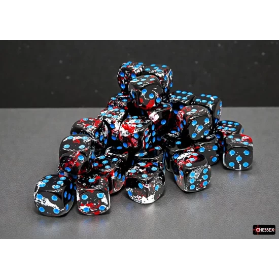 Brush Dark Side/Blue D6 12Mm Dobbelsteen Set (36 Stuks)