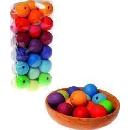 36 Large Wooden Beads