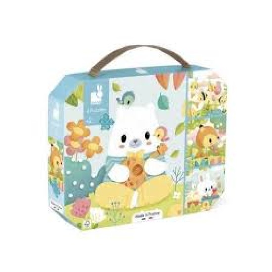 Janod Puzzel - 4 Puzzels Pure (6-9-12-16 Stukken)