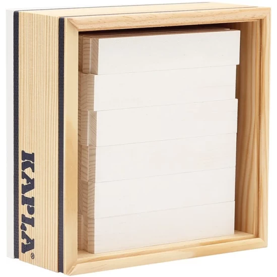 Kapla - 40 Squares - Colored Planks White
