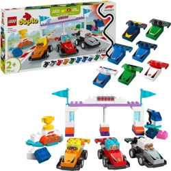 Lego Duplo 10445 F1-Team Raceauto's Met Coureurs Lego Duplo 10445 F1-Team Raceauto's Met Coureurs