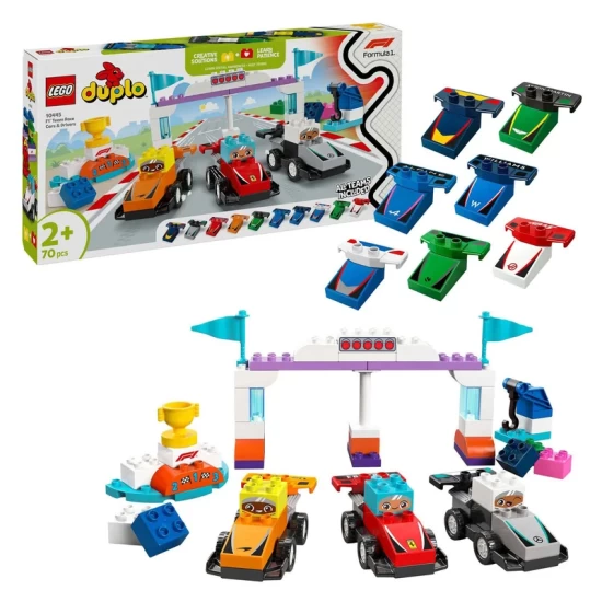 Lego Duplo Town 10445 F1 Team Racewagens En Coureurs