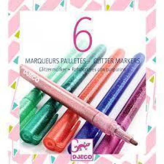 6 Marqueurs Pailletes - Sweet 6 Marqueurs Pailletes - Sweet