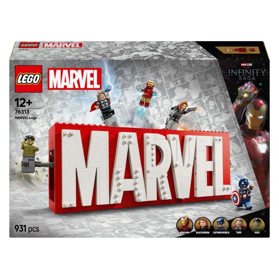 Lego Super Heroes 76313 Marvel Logo En Minifiguren