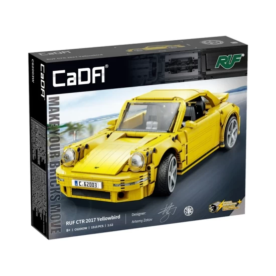 1:12 Car Series - Ruf Ctr 2017 Yellowbird 1515 Pieces Scale 1:12 Size L37 X W18 X H12 Cm Optional Motorisation