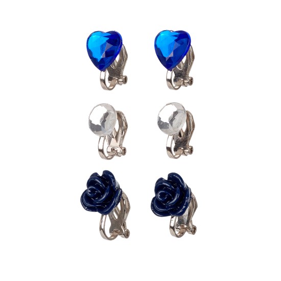 Oorclips Hila Blauw (3 Paar Kaartje 1 Kaartje)