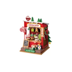 Robotime Diy Huisje Christmas Cocoa Shop Ds042 87X7X105Cm