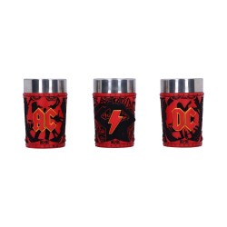 Acdc Logo Set Of 3 Shot Glass Set Acdc Logo Set Of 3 Shot Glass Set