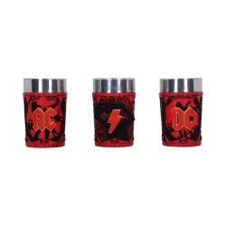 Acdc Logo Set Of 3 Shot Glass Set Acdc Logo Set Of 3 Shot Glass Set